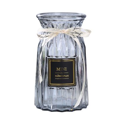 Nordic style transparent crystal Glass flared flower Vase for Sale