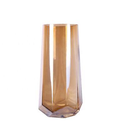 Wholesale Nordic Cylinder Wedding Decorative Centerpiece Large Terrarium Flower Cut Glass Planter Vase 