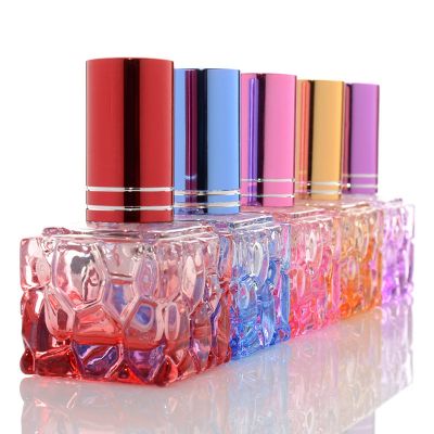 Unique Empty Colorful Crimping Exotic Decorative Glass Perfume Diffuser Bottle