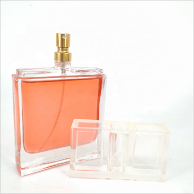 Classic Elegant Oriental Metal Cap Simple Crimp Neck Glass Perfume Bottle