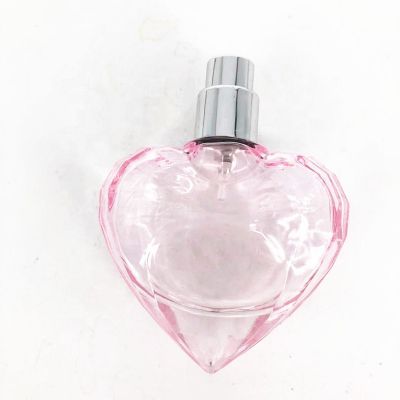 Custom Unique 30ml Decorative Premium Small Colorful Pink Heart Shaped Perfume Bottle 