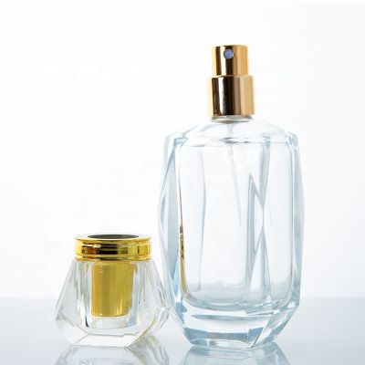Empty Crystal Perfume Bottle 50ml Atomizer Perfume Bottle Luxury Glass botol parfum Bottle Perfume Glass Custom