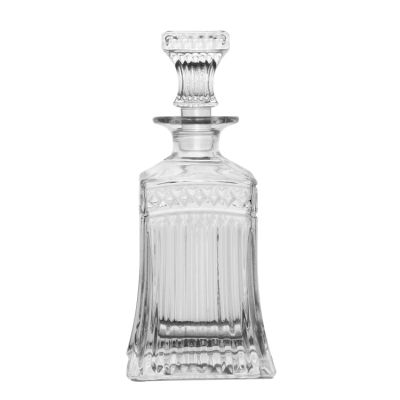 New design empty clear crystal white glass material brandy whisky xo wine bottles decanter