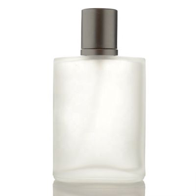 Custom Brand Classic Empty High End Frosted Refillable Perfume Glass Spray Bottles 100ml 