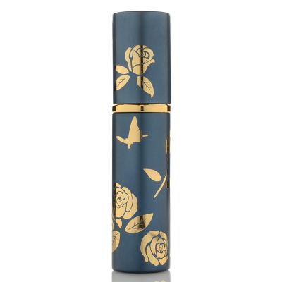 flacon parfum butterfly colored metal travel aluminum refillable empty luxury perfume glass bottle 