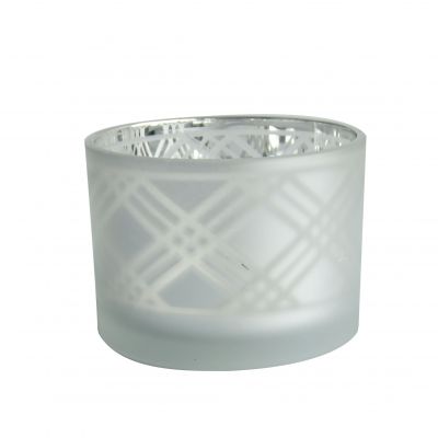 6oz electroplated glass jars 2 wick candle jar and tea light candle holders 