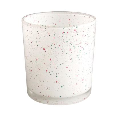 6oz beautiful white glass candle jars wedding confetti votive candle holders 