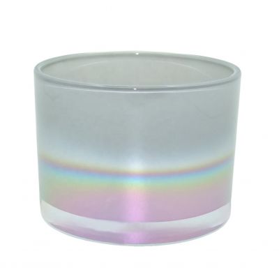 12 oz glass jars wholesale 3 wick iridescent candle jar glass candle holders