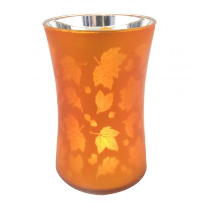 hurricane candle holders electroplated 20oz glass candle jars laser cut patterns