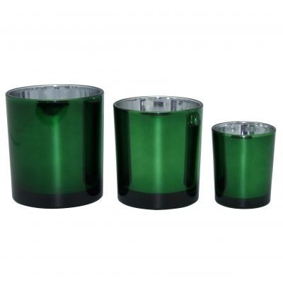 colored candle jars glass tea light holder purple candle holder green glass round glass candle holder