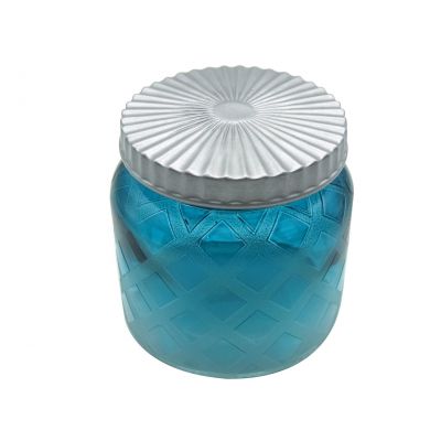 custom 15oz candle glass jars with ceramic lids wholesale candle vessels candle holder glass with lid