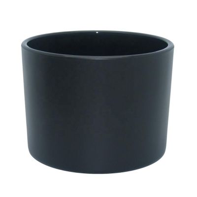 luxury 12oz colored candle glass jars glass matte black tumblers 3 wick candle jars 3 wick glass candle holders