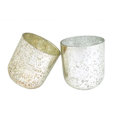 luxury 7oz silver mercury glass candle jar gold mercury candle holders candle making jars for wedding