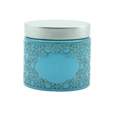 10oz luxury vintage empty candle jars wholesale candle containers glass candler holders with metal wood bamboo lids