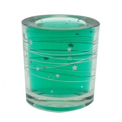 unique luxury 2oz decoration tea votive glass tealight thick wall sham glass candle jars holders centerpiece glassware