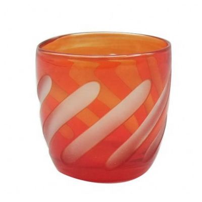 factory supply hand blown customized scented glass candle jars 5.5oz and candle holders