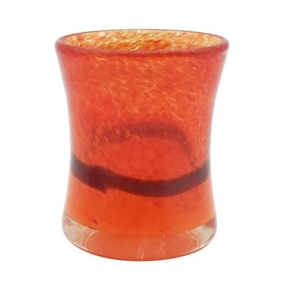 wholesale 11oz glass candle jars orange candle holders