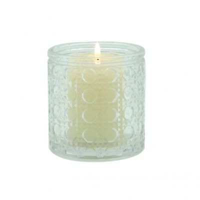 8oz 9oz glass candles borosilicate wholesales candles custom label clear frosted glass jars holder glass container in stock