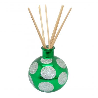 7.4oz air freshener decorative glass diffuser bottles glittering metallic diffuser reeds or rattan sticks