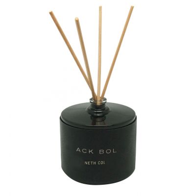 3oz reeds diffusers bottles rattan sticks empty 100ml round glass perfume bottles custom logo print leather sleeves