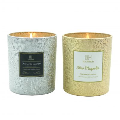 10oz 11oz 12oz luxury gold silver wholesales wedding decoration centerpieces candle jars glass containers in bulk stock