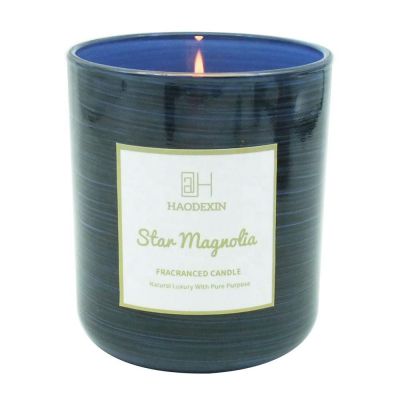 luxury unique 12oz 13oz hand painted glass candle jars in bulk wholesale holders wedding centerpiece container vessels