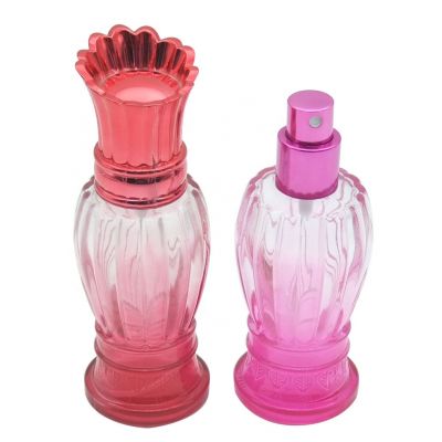 30ml 50ml 100ml transparent unique lovely glasswares colorful screw perfume mist bottles portable tablewares with caps