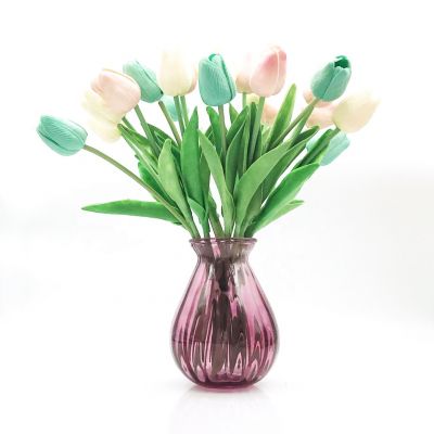 Wholesale Cheap Color-coated Small Glass Flower Vase 