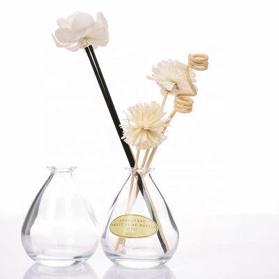 Wholesale 120ml Water Drop Shaped Empty Reed Diffuser Terrarium Glass Bottle