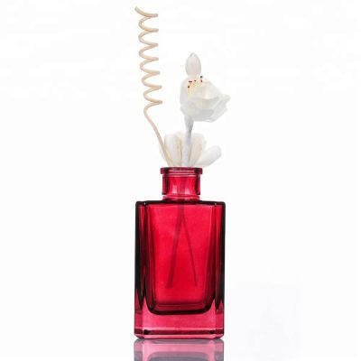 140ml Square And Flat Shape Reed Diffuser Glass Bottles With Cork 