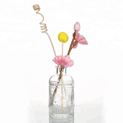 Sun Flower Carved Glass Aromatherapy Bottle 