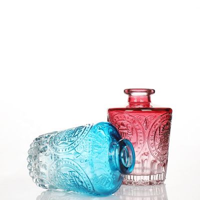 Wholesale Empty 150ml Home Aroma Use Color Essential Oil Diffuser Glass Bottle With Lid 