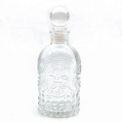 Wholesale Office Home Decor 200ml Decorative Reed Aroma Diffuser Glass Bottle
