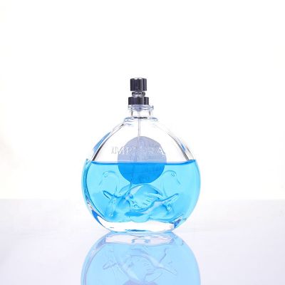 Stock Elegant 100ml Oval Shape Clear Glass Perfume Bottle Refillable Pump Atomizer Bottle with Sprayer Cap 