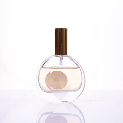 Flat Round Glass Empty Perfume Bottle Atomizer 100 ml Spray Bottle 