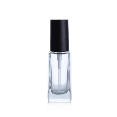 Cosmetic Glass Lotion Bottle Square Pump 30ml Packaging Bottle Custom Luxury Make Up Face Foundation Essential Lotion Containers 