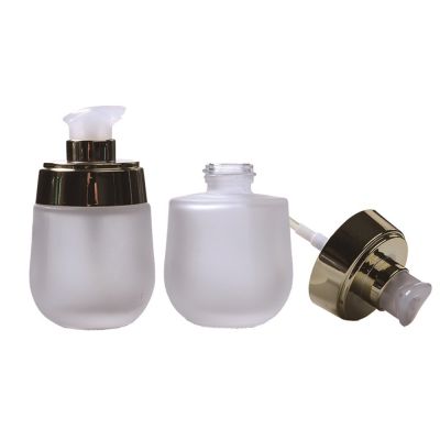 High quality 40ml liquid foundation glass bottle cosmetic lotion bottle with pump 