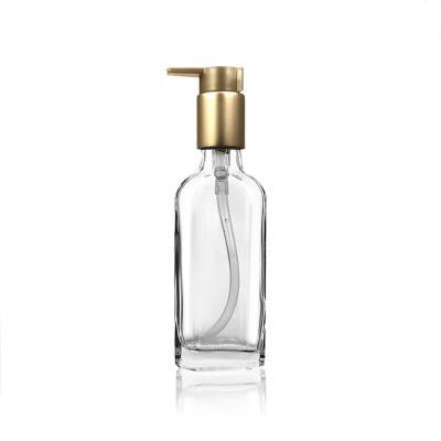 Clear 100ml moroccan argan oil bottle with plastic treatment pump 