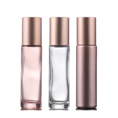 10ml rose gold glass roll on bottles essential oil perfume roller bottle with glass ball