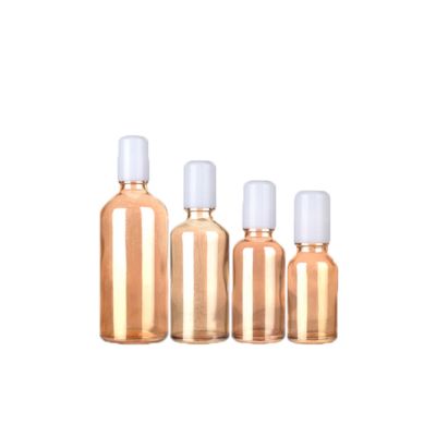 5ml 10ml 15ml 20ml 30ml 50ml 100ml empty amber golden glass essential oil roller bottle 