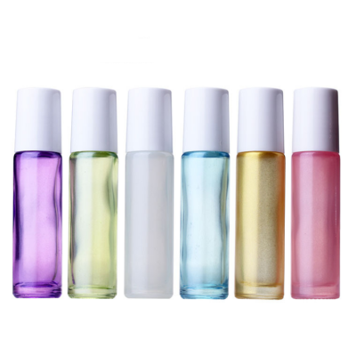 New design pearl 10ml eye cream roller bottle essential oil roll on cosmetic container 10ml glass roller bottle
