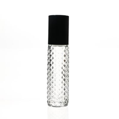 Round Engraving 8ml 10ml Crystal Glass Empty Lipstick / Essential oil / Perfume Bottle with Roll On Cap 