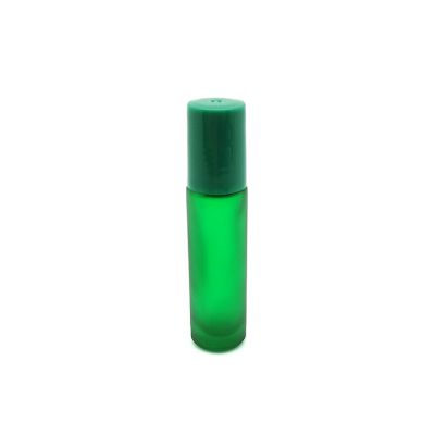 Special frosted light green cosmetic 10ml essential oil used color matt glass roll on bottle