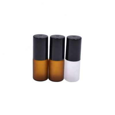 most popular high quality assurance frosted amber glass 3ml roll on perfume bottle