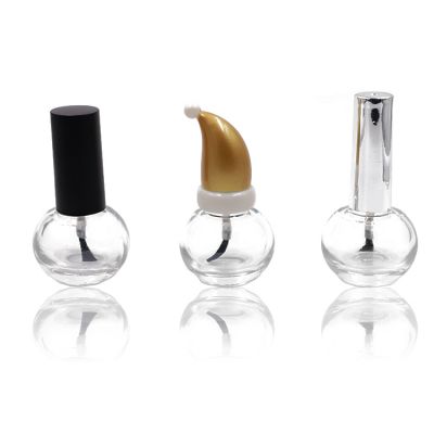 12ml round nail polish bottle with brush and cap 