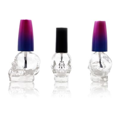 15ml skull shaped clear nail polish remover bottle 