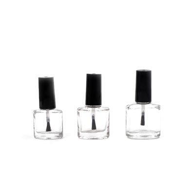 8ml 10m luxury clear nail remover polish glass bottle with silver cap 