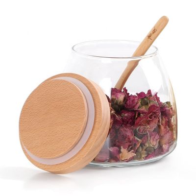 Food storage glass lucid storage glass jar borosilicate glass candy jar with cork