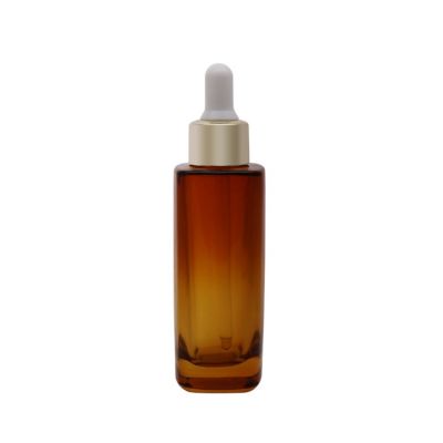 Amber glass frosted bottle with dropper 50ml 