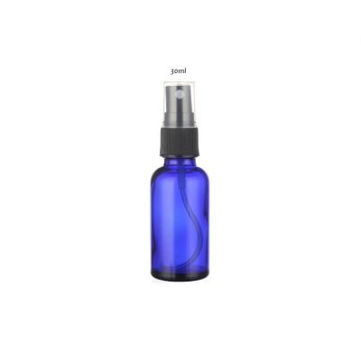 Custom Logo Printing 30 ml blue dropper glass essential oil bottle 